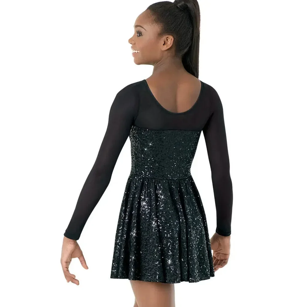 Pre-Owned Dance Costume Large Child Black Balera D9504 Jazz Tap Musical Theater